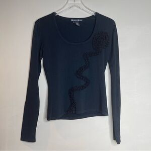 Michelle Nicole Black Sweater with appliqué
